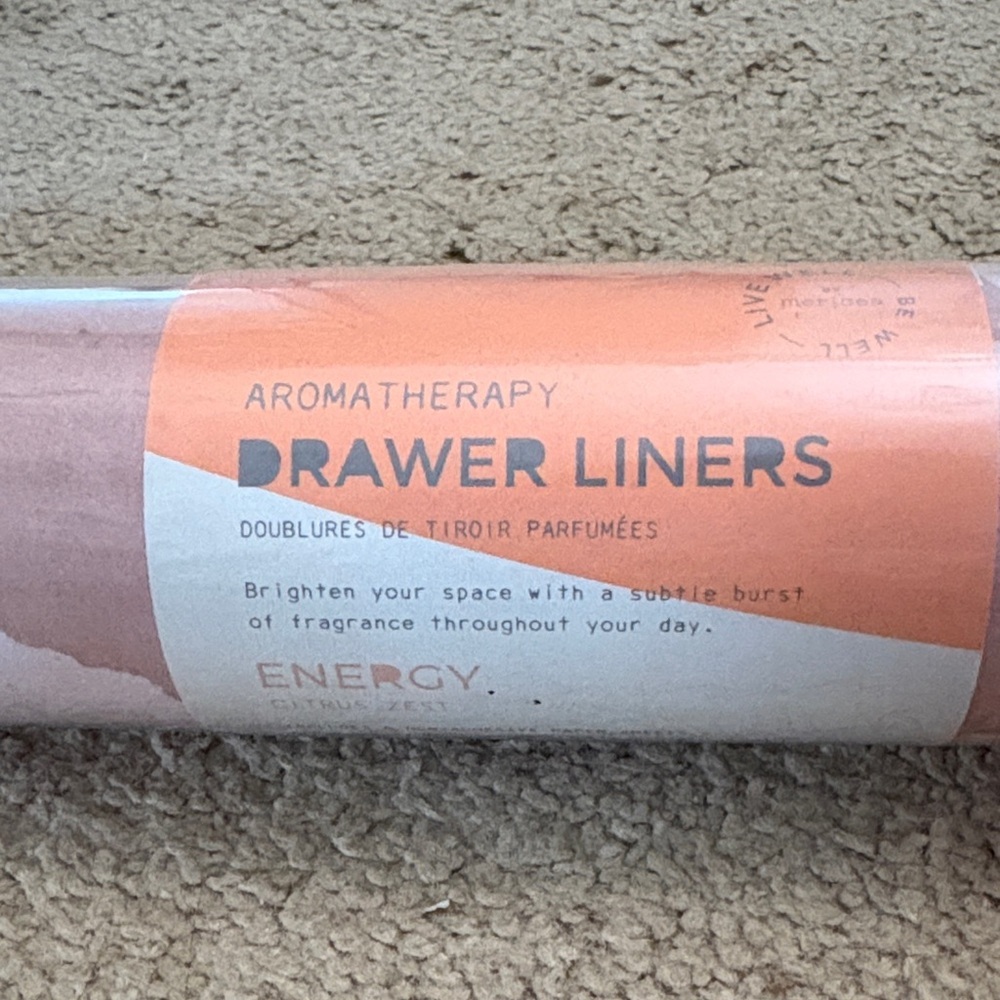 Anthropologie Aromatherapy Drawer Liners Pink Energy Citrus Zest 27.5 x 19.6 in